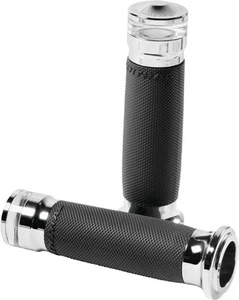 Performance Machine 0063-2100M-CH Vision Series Contour LED Turn Signal Grips wi - Picture 1 of 3