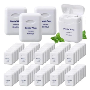 1X(60 Pack Dental Floss Bulk Mint Flavored 50m Each Travel Dental Floss5133 - Bild 1 von 6