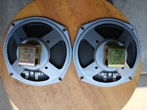 2 Matching Original 1962 OAKTRON Model B33-561-4B 6D1082 5-1/2" /6" OD 8.2 Ohm - Picture 1 of 6