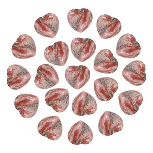 Piedra de cristal natural en forma de corazón de 0,6 pulgadas 20 piezas, rojo claro - Imagen 1 de 6