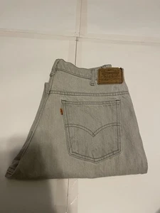 Vintage Levis Orange Tab Jeans Men’s 33x32 Light Gray Stone Denim - Picture 1 of 11