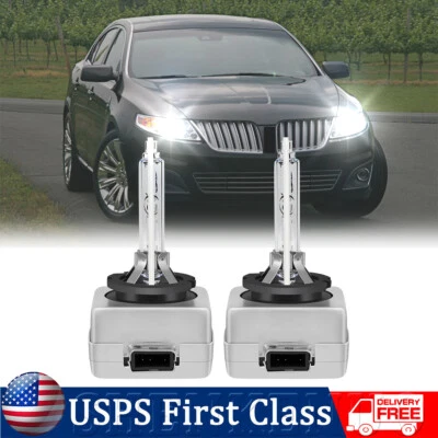 适用于林肯 MKS 2009 - 2016 6000K 氙气 HID 车头灯灯泡高/低光束 — 第 1/4 张图片