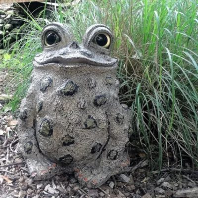 Caprichoso sapo hueco jardín césped patio rana estatua decoración del hogar 9 pulgadas Foto 1 de 4