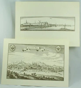 Aqvisgranum Achen & Bonn Vintage German Geographic Urban Map Art Print Lot - Bild 1 von 10