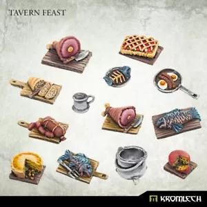 Tavern Feast 13 diversi alimenti articoli da cucina resina Kromlech KRBK060 - Foto 1 di 4
