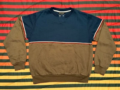 Camisa Pullover Cuello Redondo Manga Larga Bon Jour DE COLECCIÓN AÑOS 70 80 Para Hombres M SUPER SUAVE Foto 1 de 4