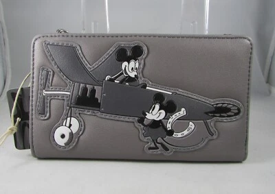 Disney Loungefly Plane Crazy Mickey Mouse Wallet Minnie NWT - Image 1 of 4