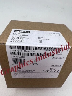 New Siemens 6ES7212-1BE40-0XB0 /6ES7 212-1BE40-0XB0 SIMATIC S7-1200 CPU 1211C - Image 1 of 4