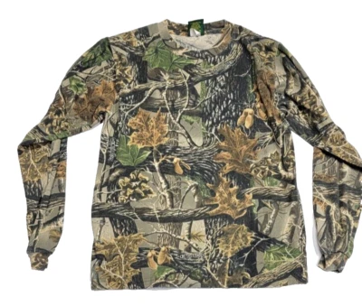 Vintage Cabela's 3D Seclusion Hunting Camo Long-Sleeve T-Shirt Kids Large Reg - Image 1 of 4