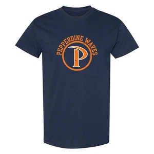 Pepperdine University Waves Distressed Circle Logo T-Shirt - Navy - Picture 1 of 6