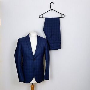 Next Tailoring Men's 2 Piece Navy Blue Suit - 38S Jacket, W30 L30 Trousers