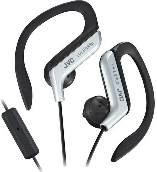 WB  JVC Ha-Ebr80-S Sport Clip Earphones W/Microphone (Silver) - Image 1 of 1