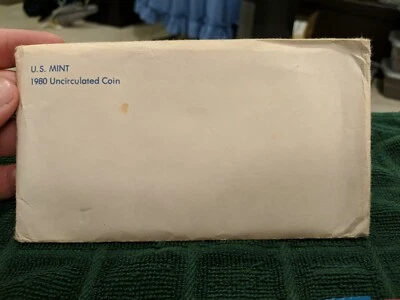 1980 US Mint uncirculated set in original packaging, 13-coin set - Image 1 of 2