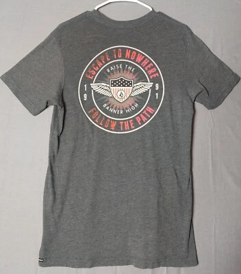 Volcom T-Shirt Mens Medium Modern Fit Crew Neck Graphic Tee Follow The Path Dad  - Image 1 of 4