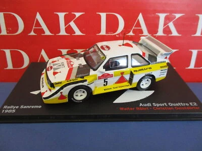 Die cast 1/43 Modellino Auto Audi Sport Quattro S1 Rally Sanremo 1985 W. Rohrl - Immagine 1 di 4