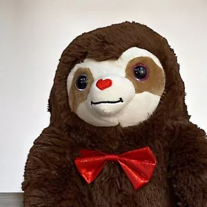 Lindo perezoso Dan Dee Collector’s Choice con pajarita peluche animal suave - Imagen 1 de 7