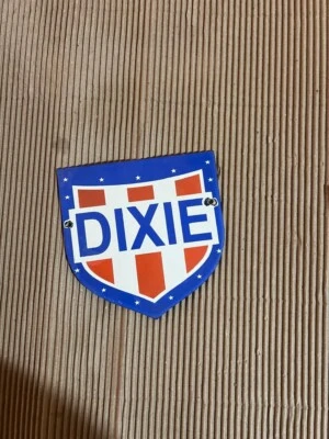 PORCELAIN DIXIE ENAMEL SIGN 6X6 INCHES - Image 1 of 2