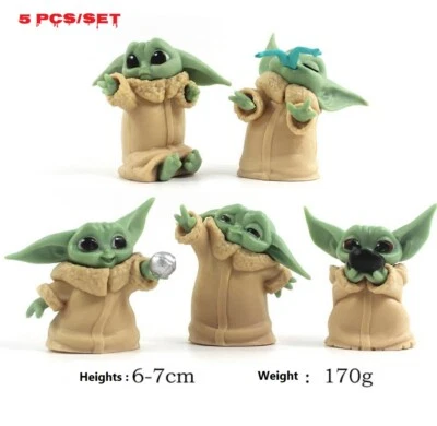 Star Wars Baby Yoda Grogu Mandalorian The Child 6~7cm Figure Toy Collection Doll - image 1 of 4