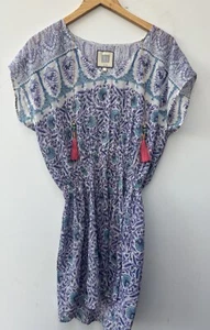Bell Alicia Bell Dress Large Blue Purple Paisley A Line - Picture 1 of 4
