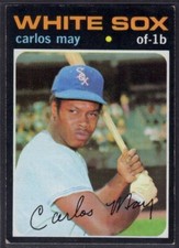 1971 Topps Baseball Card #243 Carlos May Chicago White Sox EX *cc