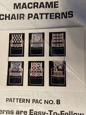 Vintage Unique Lawn Chair Macrame Patterns JoAnn Campbell RoadRunner Kachina #8 - Image 1 of 4