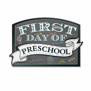 First Day of Preschool Chalkboard Sign 10"x15" Back to School Photo Prop - Picture 1 of 4