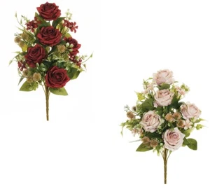 Carduus Rosenstrauß Front Kunstblumen Deko Blumenkomposition - Bild 1 von 3