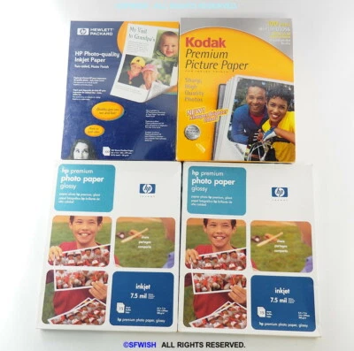 NEW HP/Kodak INKJET Glossy & Matte Photo Picture Papers, 8.5x11", 230 Sheets! - Image 1 of 4