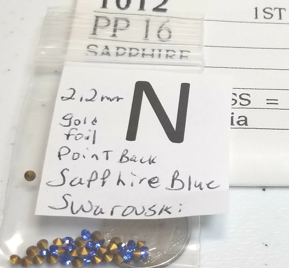 Vtg Crystal Swarovski 2mm Rhinestone Point Back Jewelry Craft Repair Lot # 2003 - Image 1 of 1