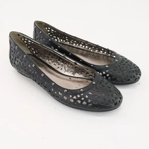 Calvin Klein Megan Nieten schwarze Ballerinas Cutout Gr. 6 M - Bild 1 von 10