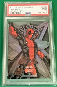 Fleer Ultra Avengers Deadpool Ultra Stars 2022 PSA 9 como nuevo - Imagen 1 de 2