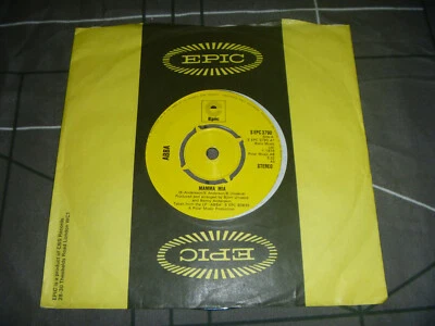 ABBA ‎– Mamma Mia Original 1975 UK release 7" vinyl 4 prong knock out centre  - Image 1 of 3