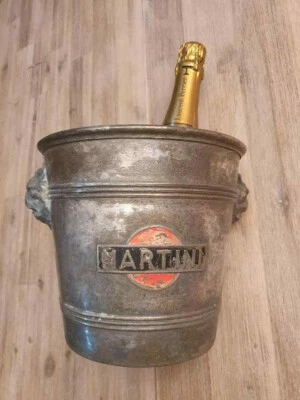 Secchiello MARTINI ARGENTO ghiaccio glassetta champagne 1920 SIAP ALESSANDRIA - Immagine 1 di 4