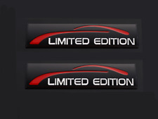 2X 3D Metal Matte Black Limited Edition Logo Car Emblem Auto Badge Sticker Decal