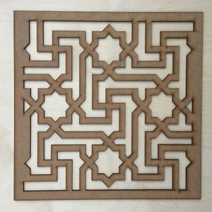Heizkörperschrank Dekorativ Abschirmung Quadratisch Heizkörpergitter MDF 3 mm und 6 mm P67 - Bild 1 von 1