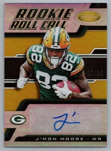 J'Mon Moore 2018 Certified Rookie Roll Call Mirror Gold Auto #RCJM 7/25 Packers - Imagen 1 de 2