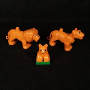 Lego Duplo Lion Family - 3 Piece Lot - Lion Lioness Cub - Picture 1 of 16
