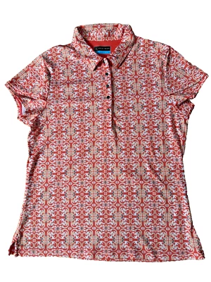 PGA TOUR Pullover Manga Corta Polo Talla Grande Mujer Naranja Estampado Poli Material Foto 1 de 4