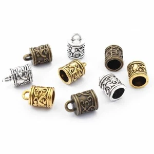20pcs Tibetan Silver/bronze/gold Snap Caps 5mm Tassel End Beads Jewelry Making A - Picture 1 of 15