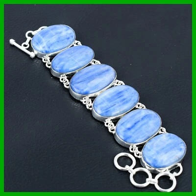 Женский день продажи 925 пробы кианит камень безель цепочка браслет ювелирные изделия - Изображение 1 из 4