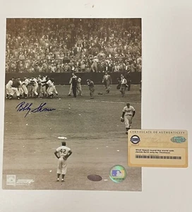 BOBBY THOMSON SIGNED 8x10 PHOTO/AUTO STEINER COA/SHOT HEARD ‘ROUND THE WORLD - Picture 1 of 3