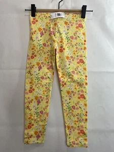 Old Navy Toddler Girl Size 5T Yellow Floral Printed Full - Length Leggings - Picture 1 of 20