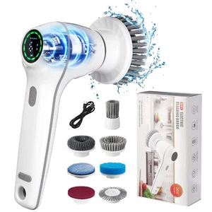 Spazzola Pulizia Spin Elettrica Scrubber Pulitore Ricaricabile con 7 Testine di Pulizia - Foto 1 di 12