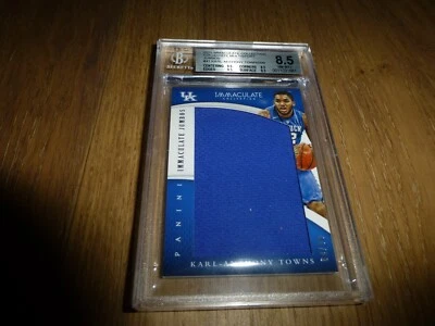 2015 Immaculate Collection JUMBOS Karl-Anthony Towns #41 /99 BGS 8.5 RC Patch - Image 1 of 3