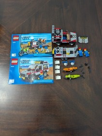 LEGO City Motorcycle Transporter Lot 60084 4423 Complete w Manuals Dirt Bike Tru