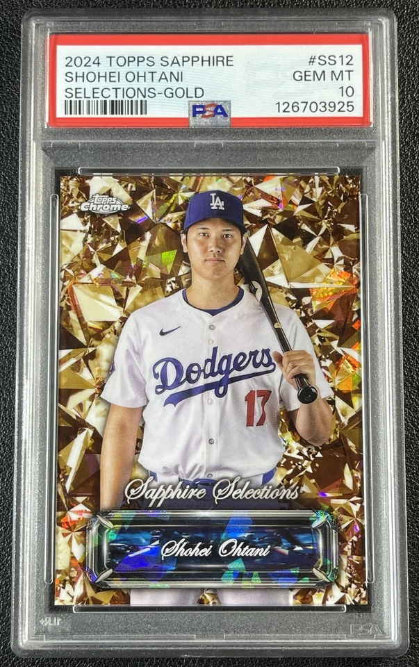 SHOHEI OHTANI PSA 10 2024 TOPPS CHROME SAPPHIRE SELECTIONS GOLD REFRACTOR 25/50 - Image 1 of 2