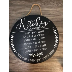 Kitchen Conversions Round Wall Plaque Hobby Lobby 15.5" Hanging Sign - Picture 1 of 7