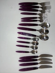 Juego de cubiertos de acero inoxidable Ikea púrpura 17 piezas - Imagen 1 de 4