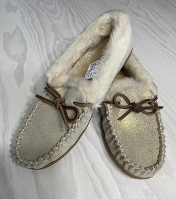 Zapatos J Crew Lodge en Mocasines Metálicos Zapatillas Mujer Talla 8 Foto 1 de 4