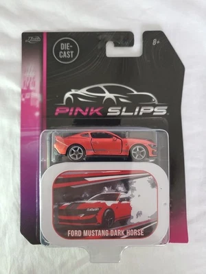 Jada Pink Slips 2024 Ford Mustang Dark Horse Red w/Tin Storage Box JADA NEW - Image 1 of 4